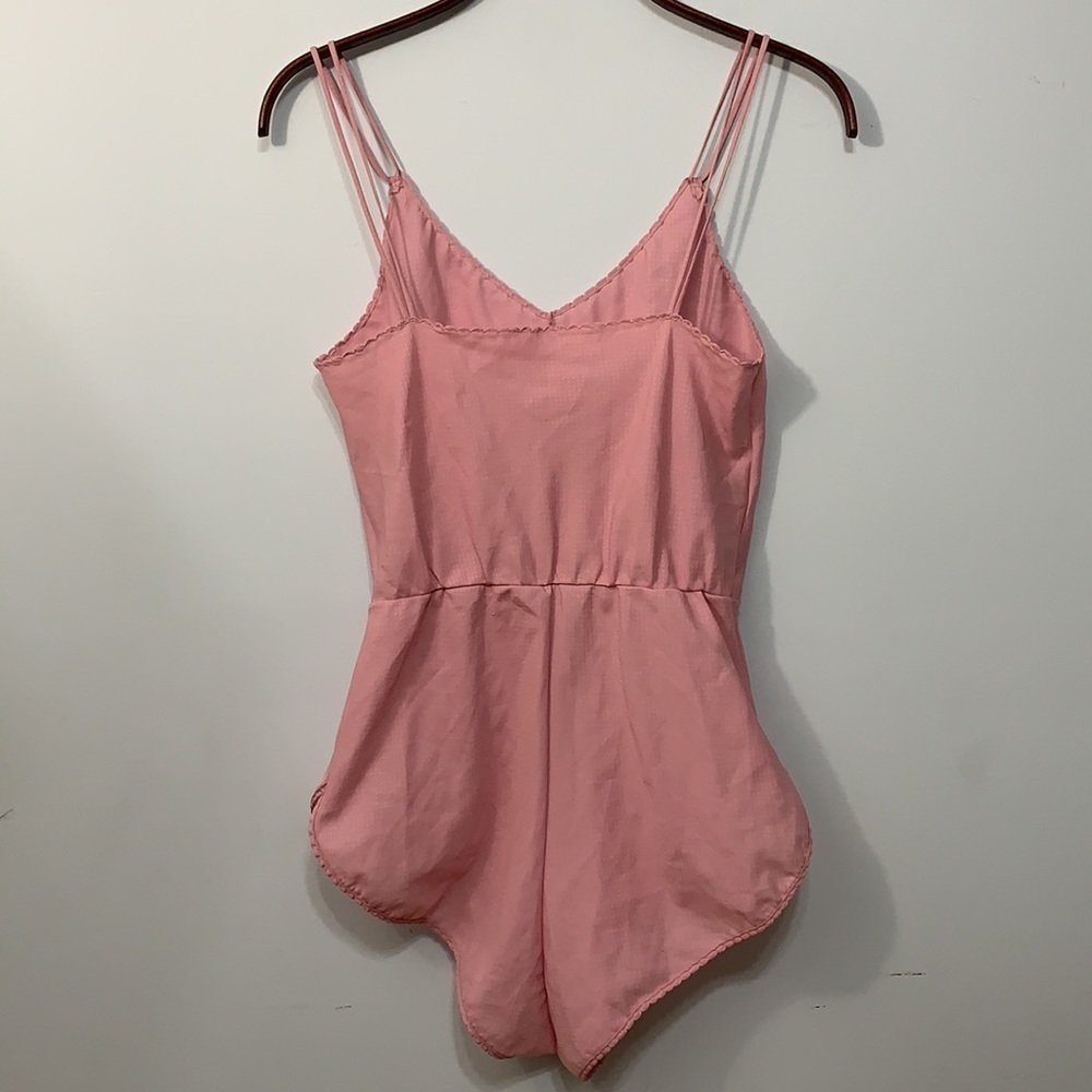 Formfit | Vintage Teddy Surplice Cami Wedding Lingerie Romper Dusty Rose Pink - Picture 13 of 13